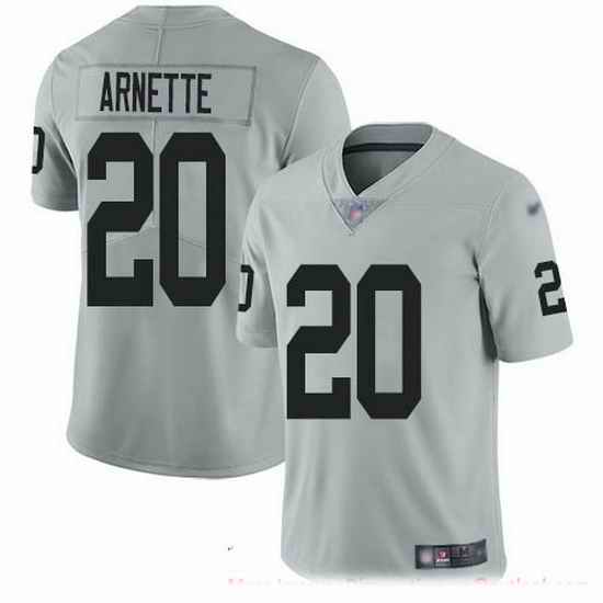 Nike Raiders 20 Damon Arnette Silver Men Stitched NFL Limited Inverted Legend Jersey